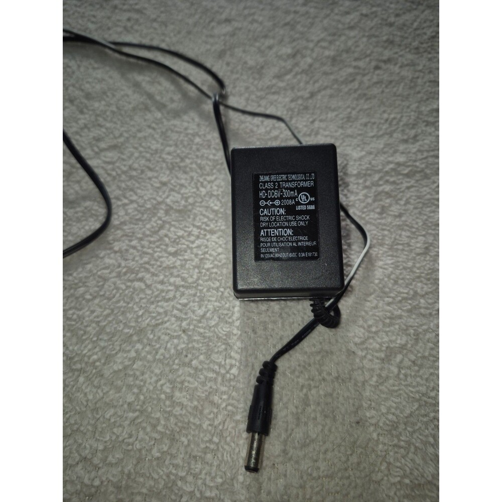 6V 300mA DC Power Adapter Supply Charger HD-DC6V-300mA Wall Wart Plug (Works)